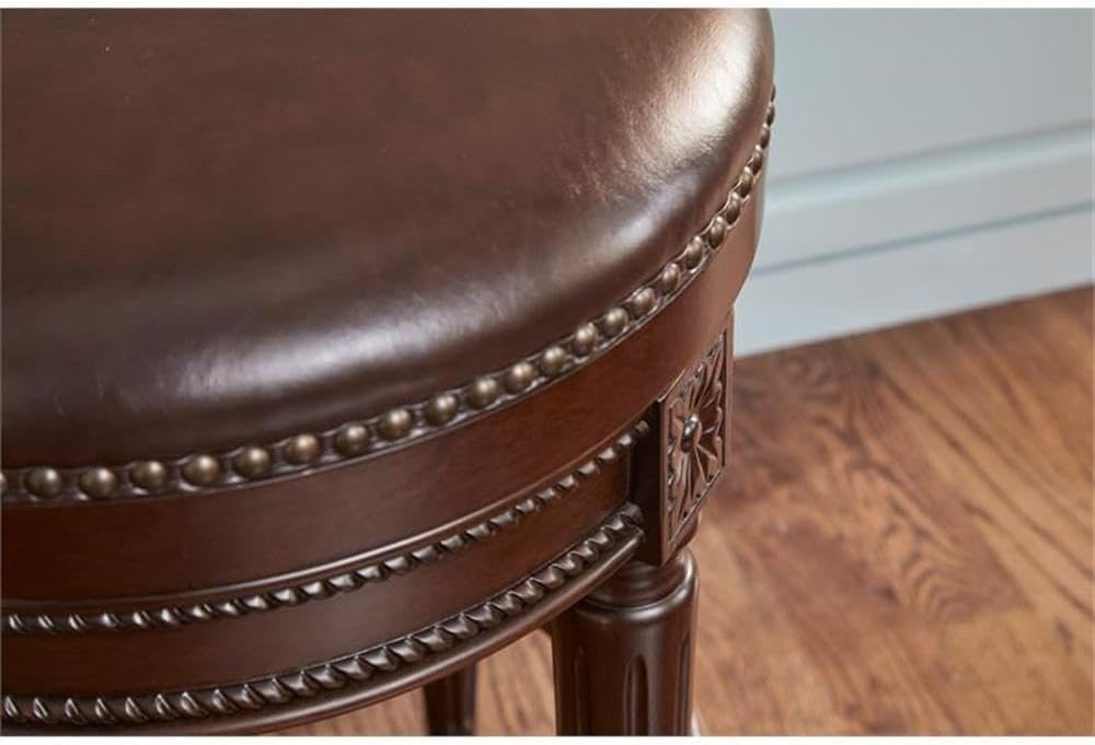 Walnut Swivel Counter Stool