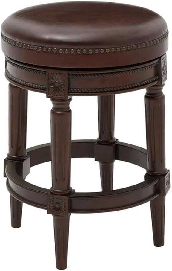 Walnut Swivel Counter Stool