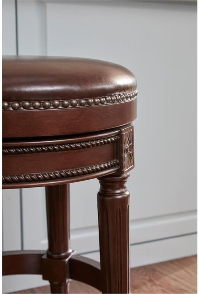 Walnut Swivel Counter Stool