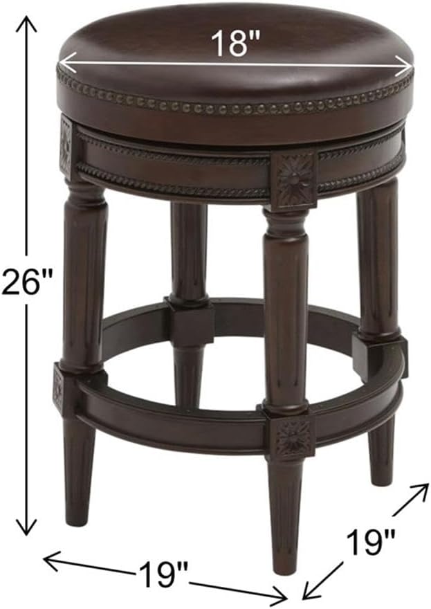 Walnut Swivel Counter Stool