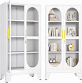 Lockable Metal Glass Display Cabinet 61"