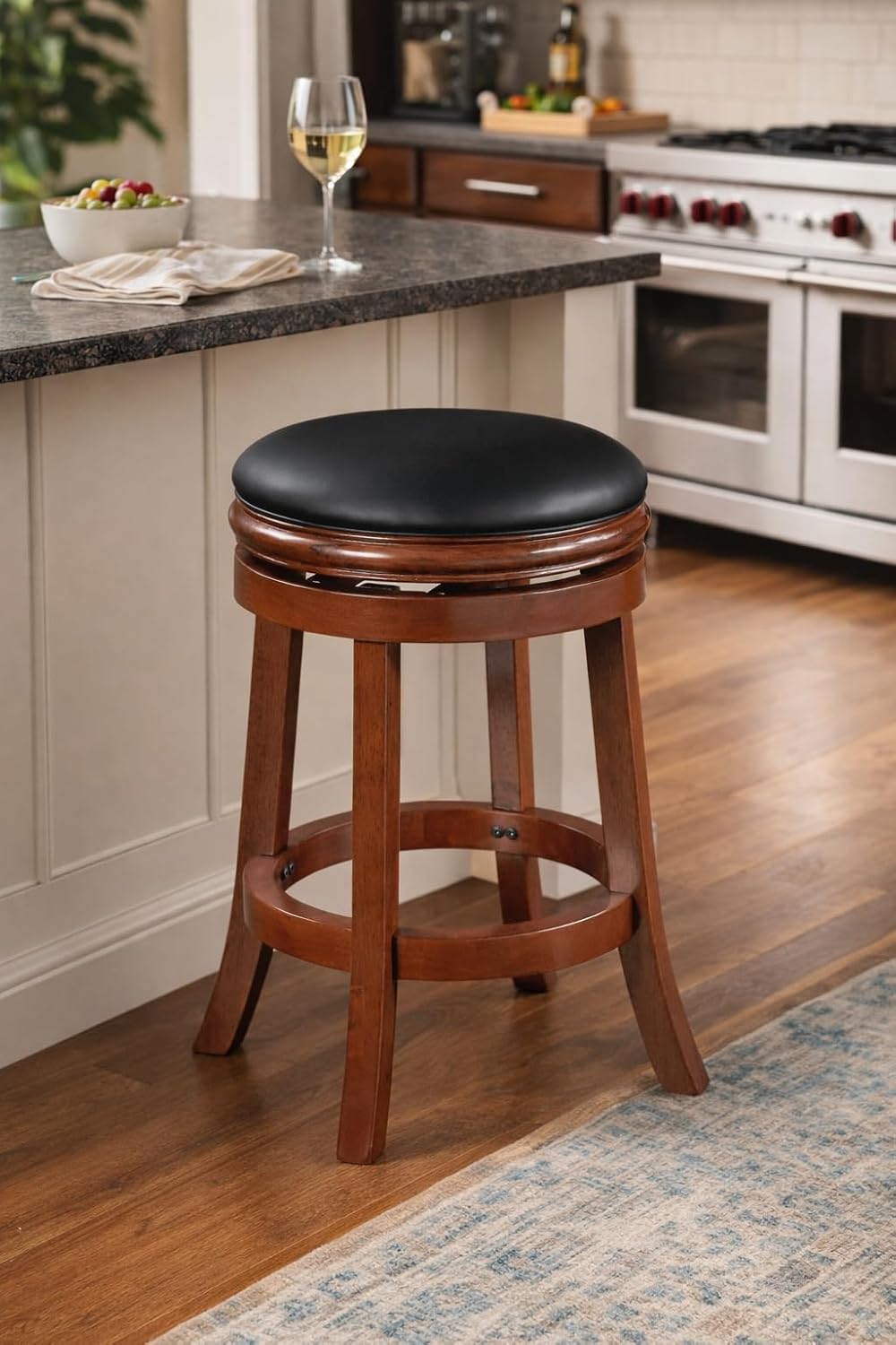 Cherry Swivel Counter Bar Stool