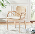 Natural White Wash Rattan Accent Arm Chair
