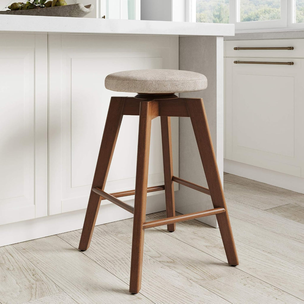 Antique Coffee Amalia Swivel Counter Stool