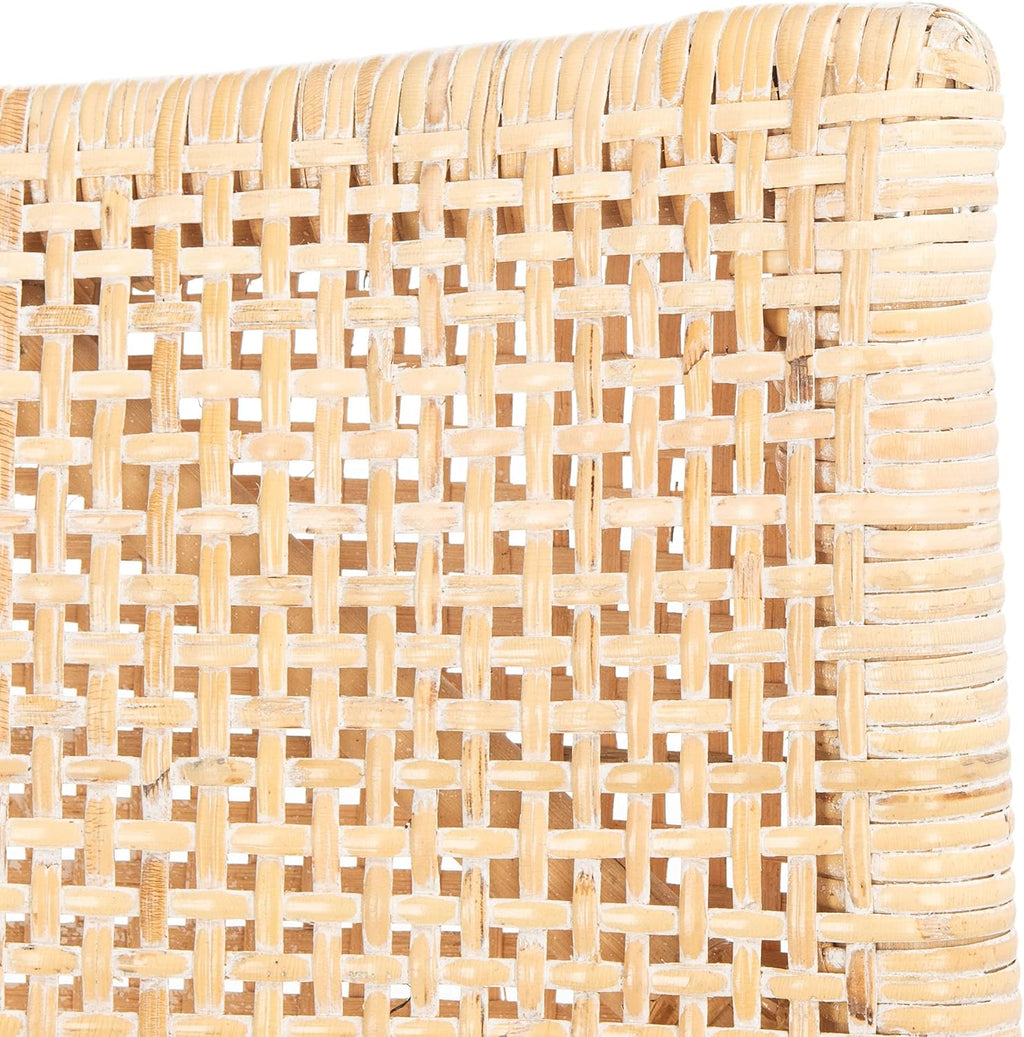 Natural White Wash Rattan Accent Arm Chair