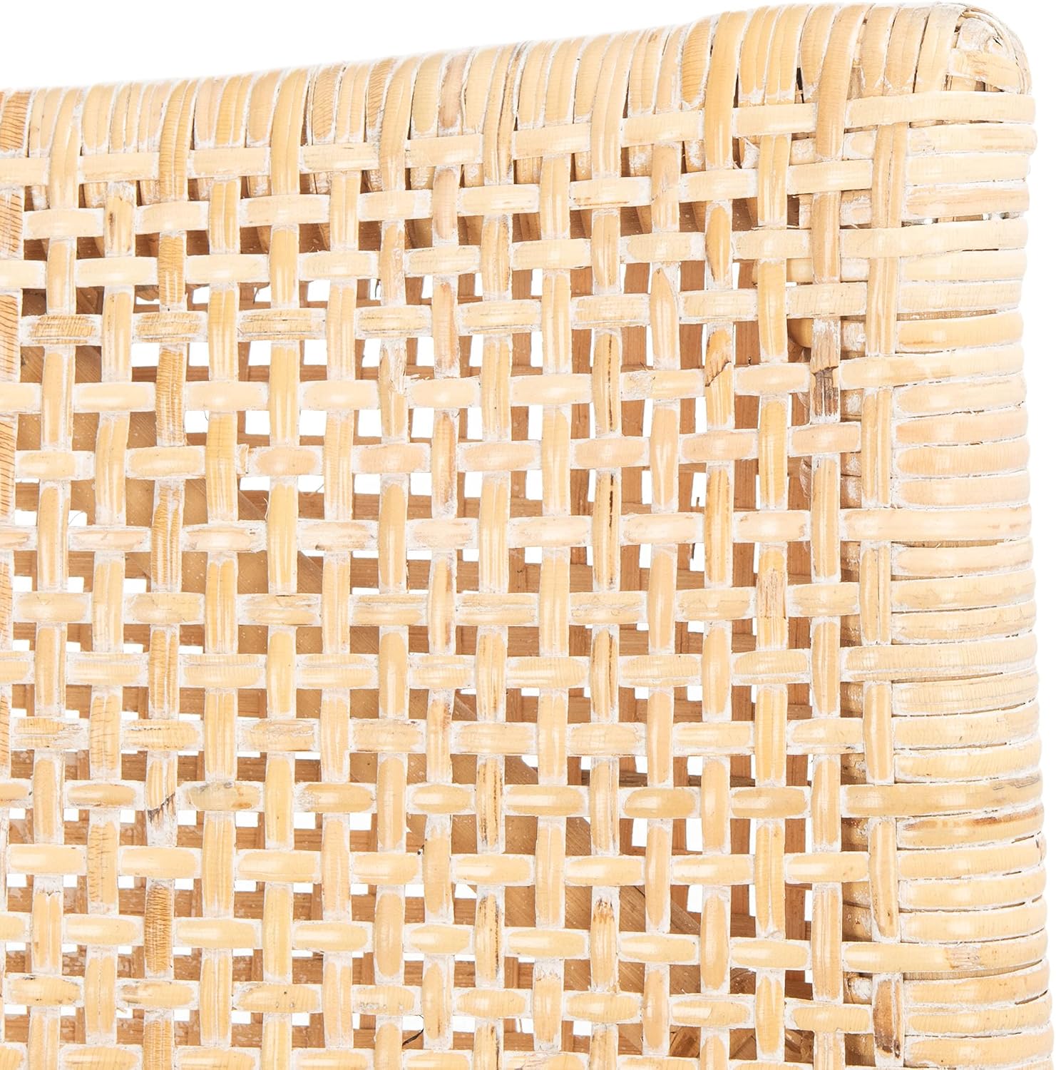 Natural White Wash Rattan Accent Arm Chair