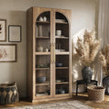 Camel Glass Display Wine Cabinet 67 Inch