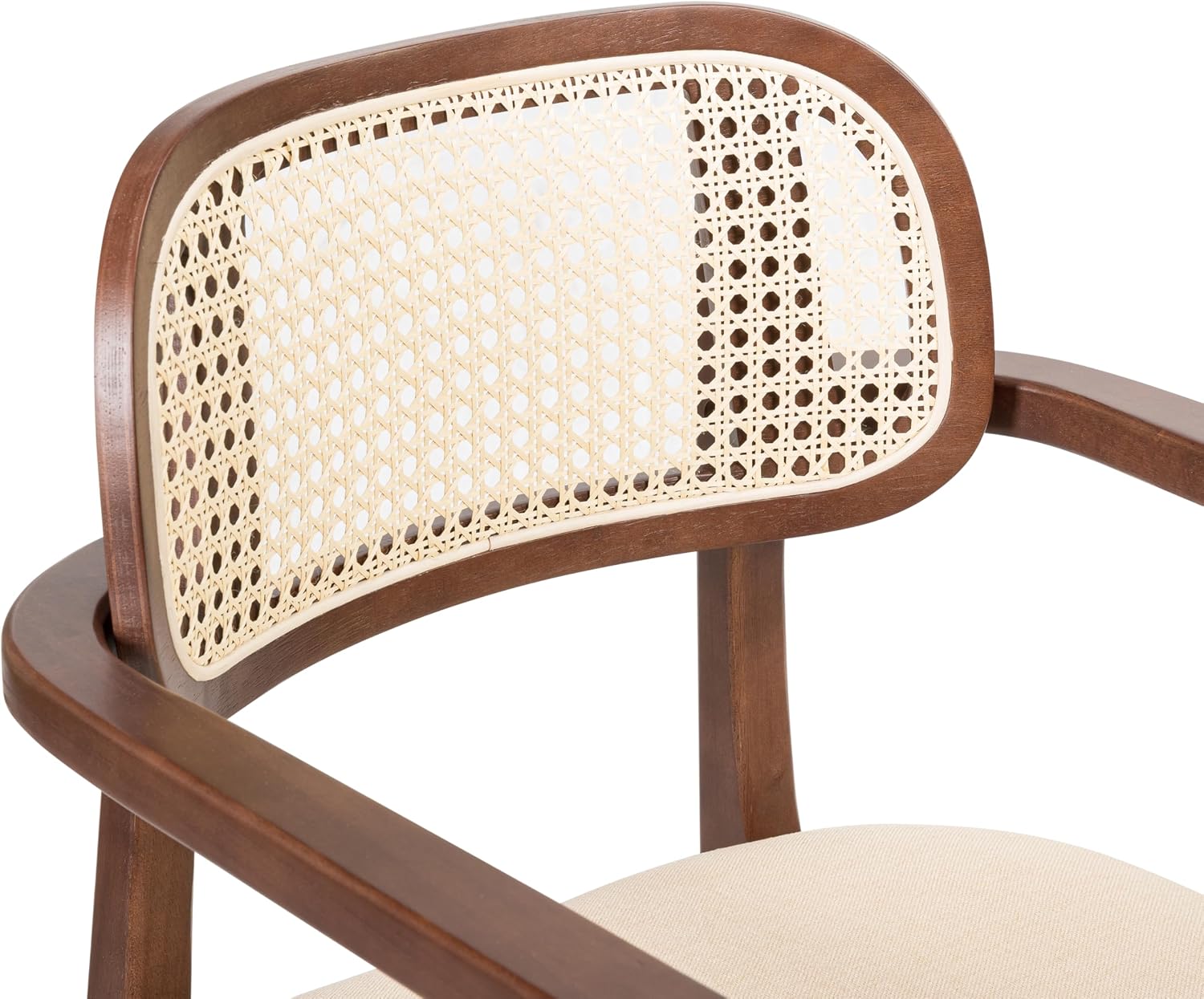 Natural Rattan Dining Armchairs Set of 2