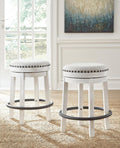 White Black Valebeck Swivel Counter Stool