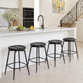 Black Industrial Swivel Saddle Bar Stools Set of 4