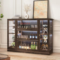 Walnut LED Acrylic Display Cabinet